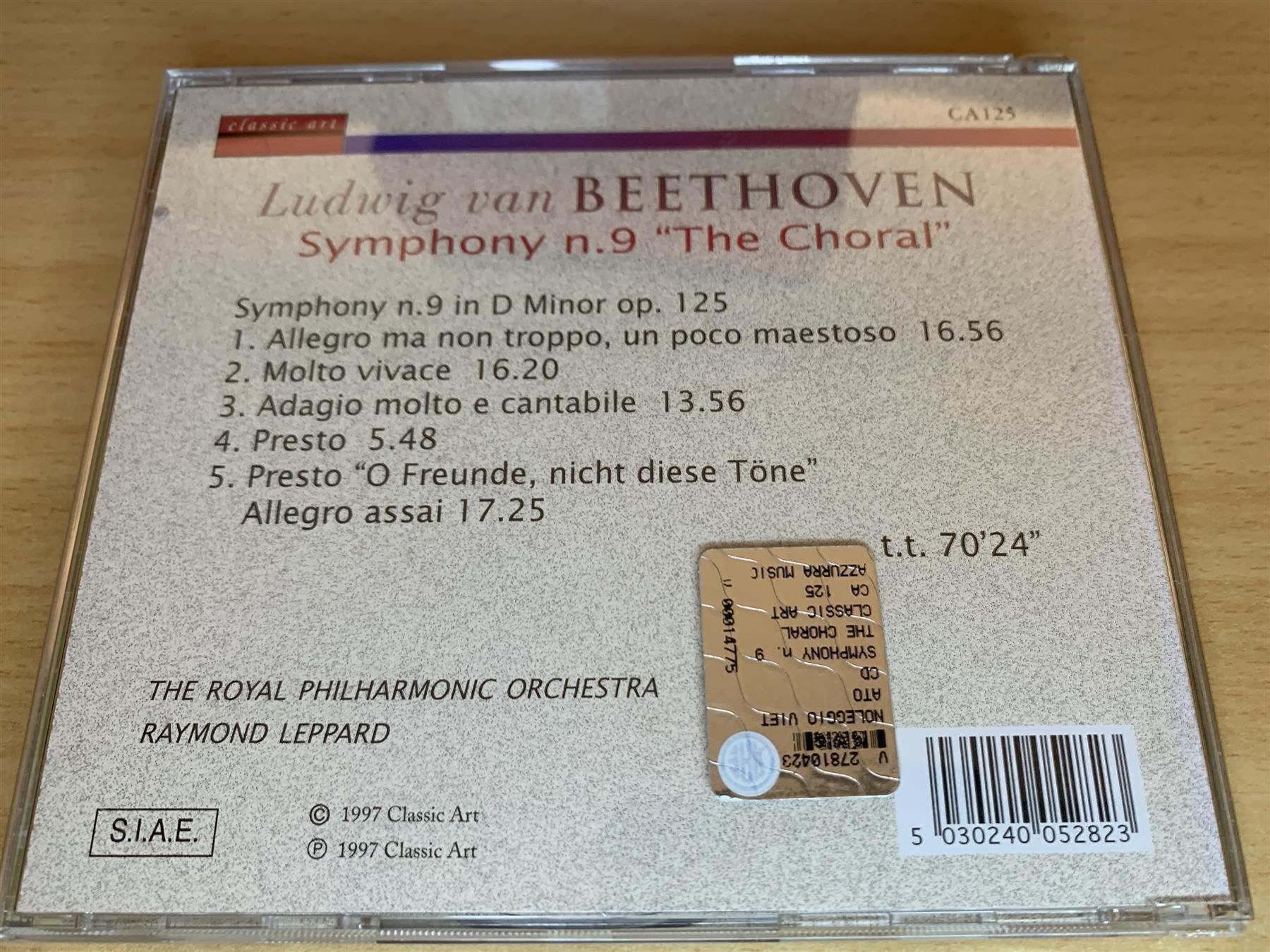 CD: Beethoven - Symphony N. 9 "The Choral" – Usato da Rikon im Tösstal venduto da Alpenmutz 1
