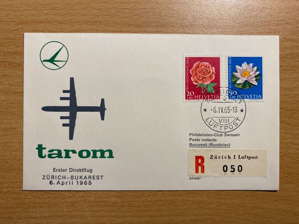 Tarom Erstflug Zürich Bukarest 1965 Kaufen auf Ricardo