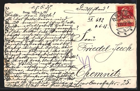 Cartoline postali: Arosa, Ortsansicht mit Gipfelpanorama vo – Usato da Berlin venduto da bartko-reher 1