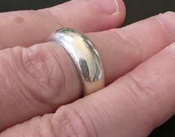 Silberring Bandring glatt poliert Grösse 56 gebraucht