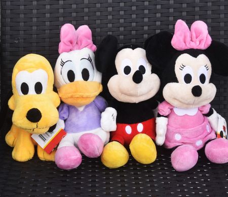 4 Mickey & Friends Plüschfiguren, neu