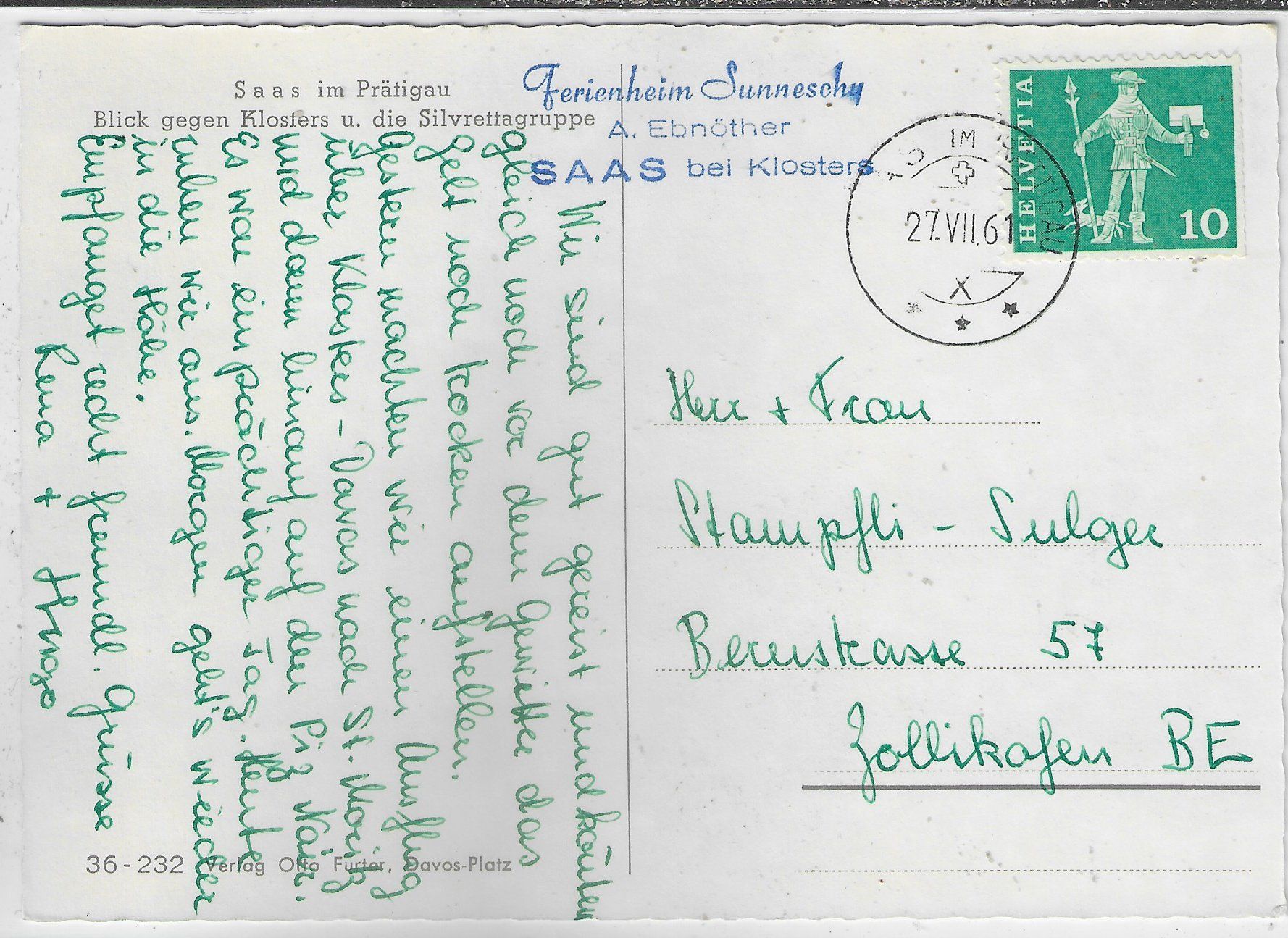 Cartes postales: Saas im Prätigau – D'occasion à Ettingen par Kartenplanet 1
