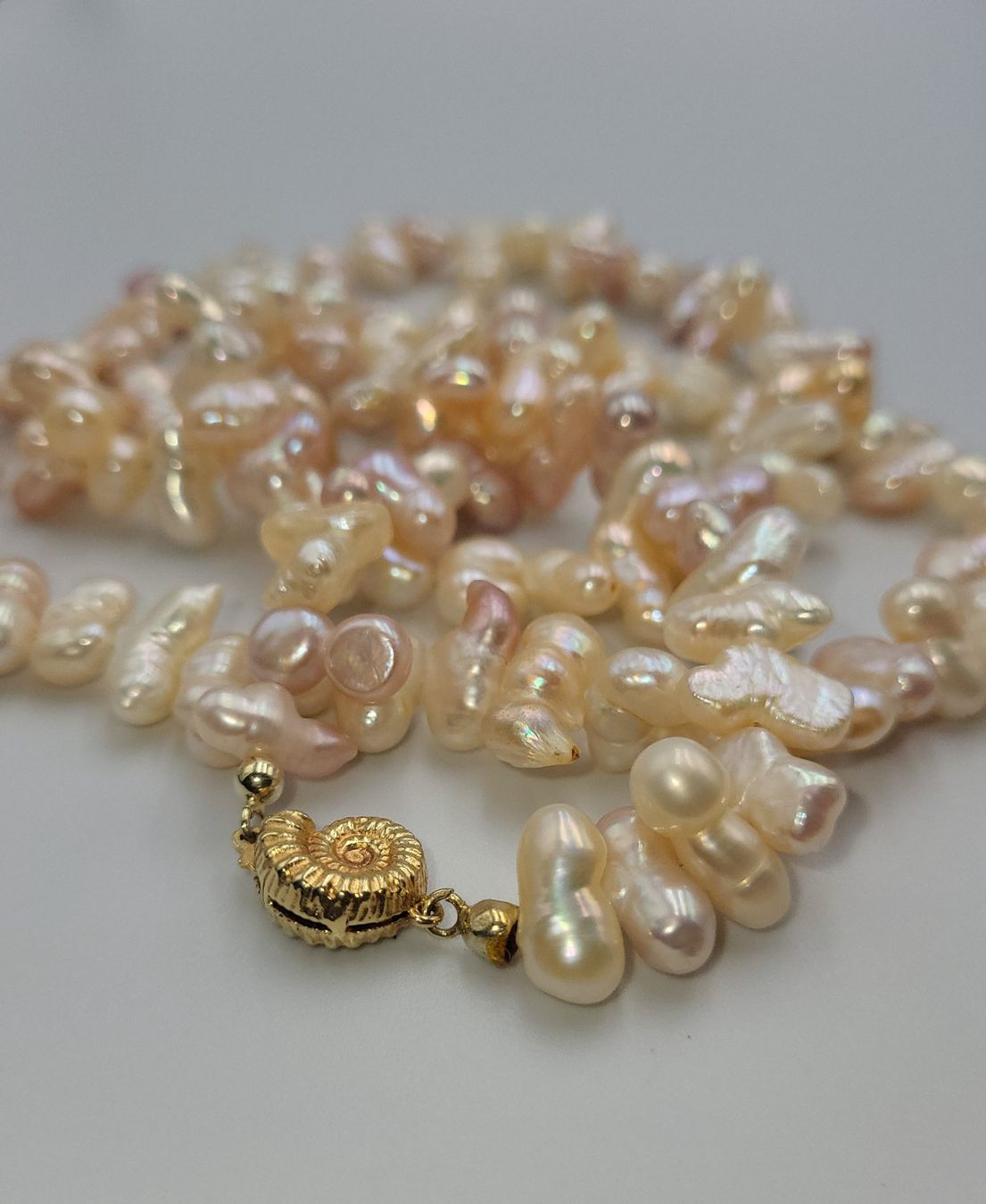 Catenine: Gold 585 Perlen Kette Mit Gold Verschluss – Usato da Wald ZH venduto da Dasilver 9