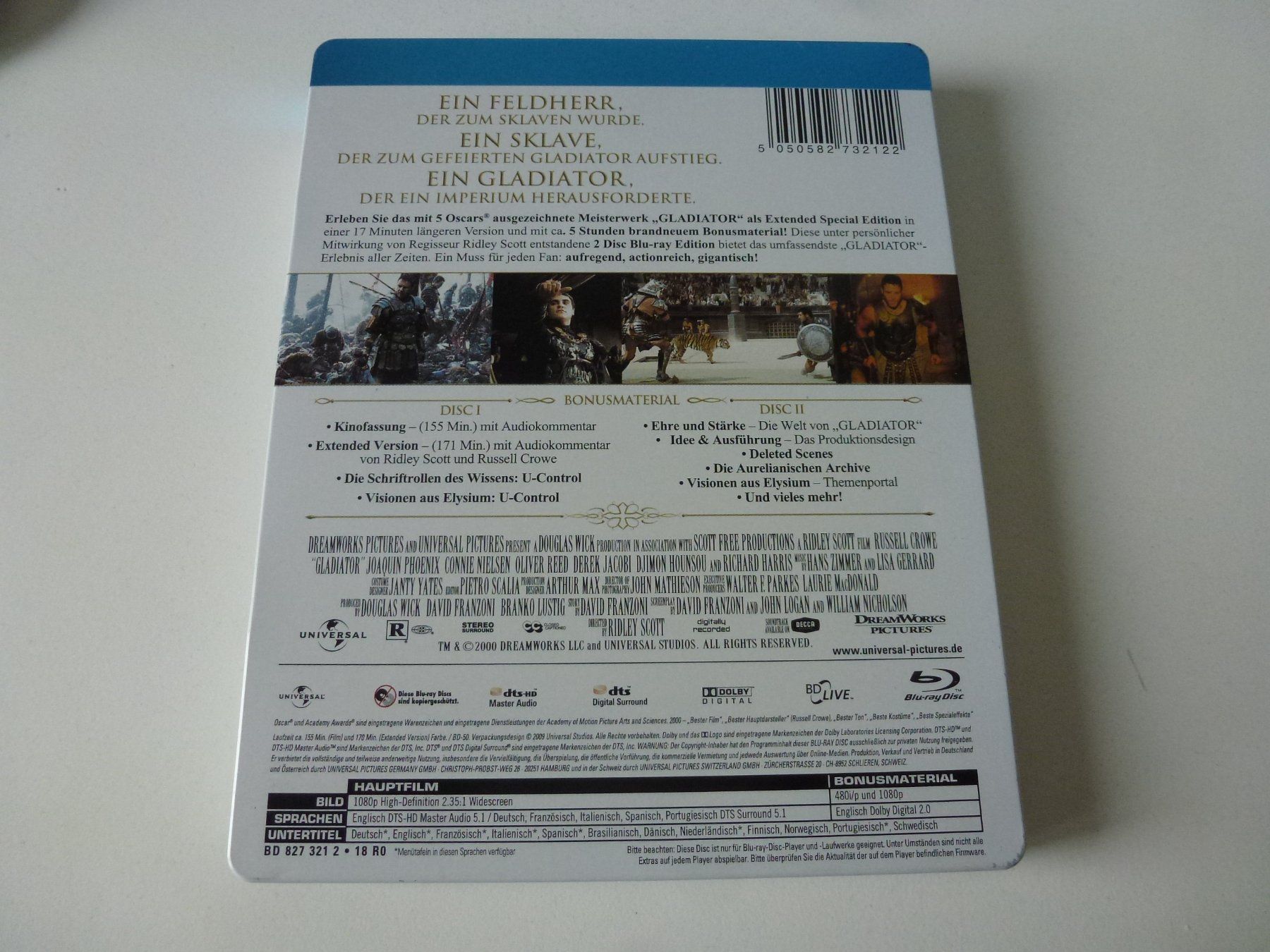 Tutti i DVDs: Gladiator (Special Edition, Steelbook, 2 Blu-Rays) – Nuovo (secondo la descrizione) da Bern venduto da Frebo 2
