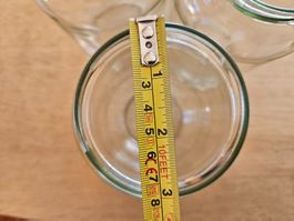 Drei gebrauchte "Einmach"gläser (H ca 16 cm Durchm. ca 8 cm)