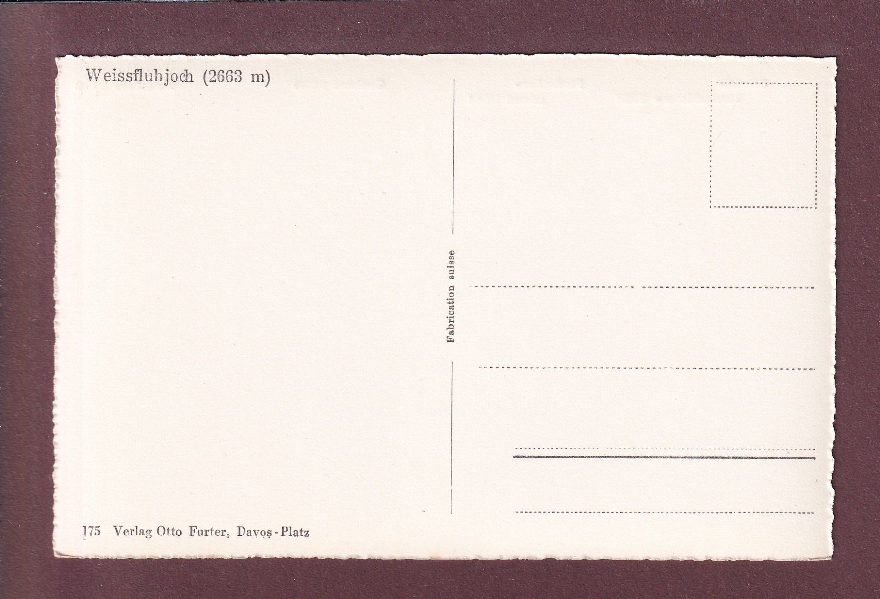 Cartoline postali: WEISSFLUHJOCH - Terrasse – Usato da Pully venduto da nicecards 1