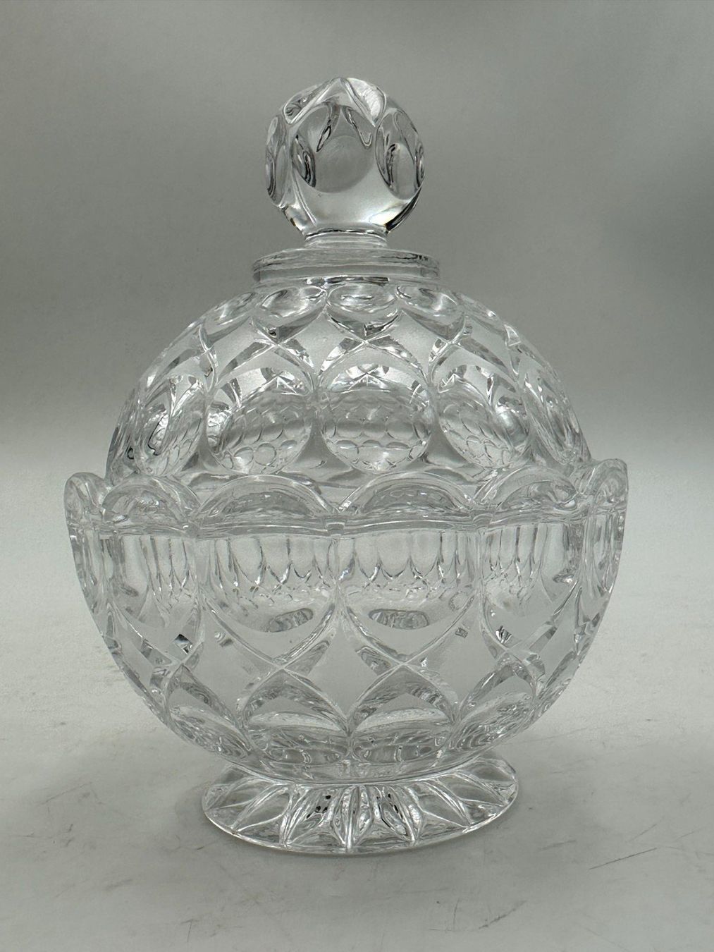 Zuccheriere: Kristallglas mit Deckel, Zuckerdose, Bonbonniere – Usato da Luzern venduto da Lager6640 3
