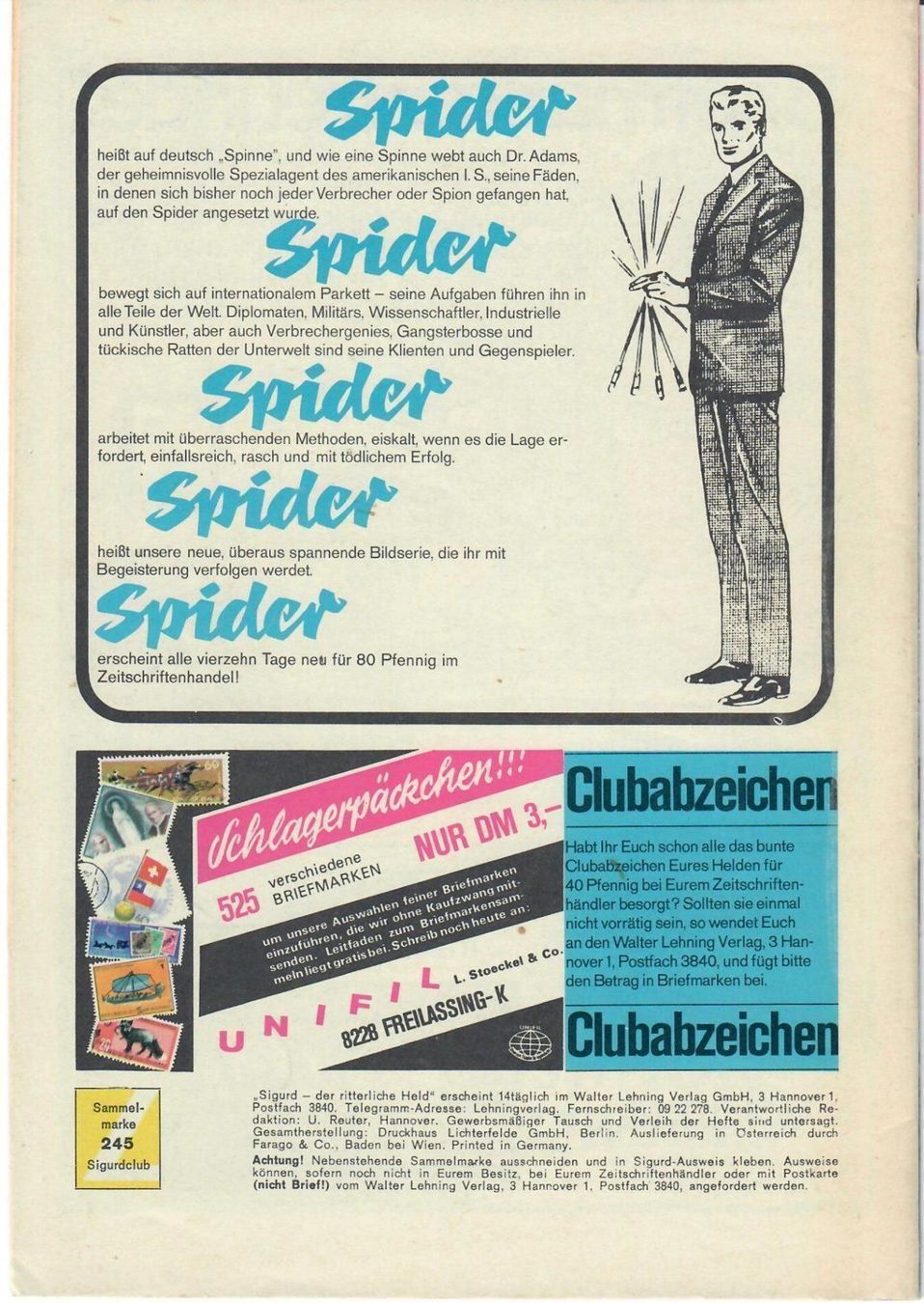 Fumetti: Sigurd Grossband Nr.245 Original Lehning – Usato da Bern venduto da Saxeton 1