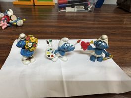 Lot de 3 Schtroumpfs Vintage