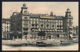 AK Zürich, Grand Hotel Bellevue, 1916
