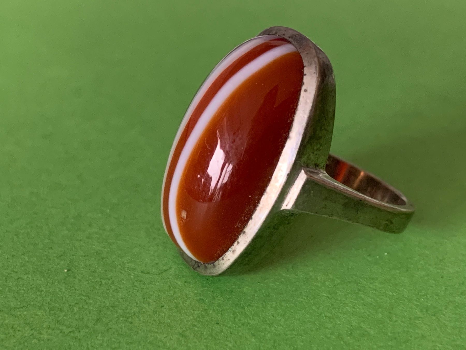 Anelli: Silberring rote murmel (55) – Usato da Laufen venduto da belleskulptur 1