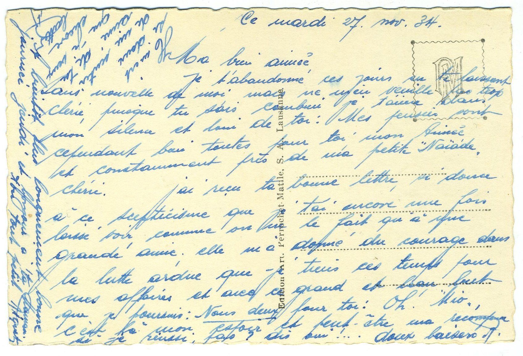 Cartoline postali: Ligne du Simplon. Vers Rivaz. Vers 1934 – Usato da Versoix venduto da Decapod 2