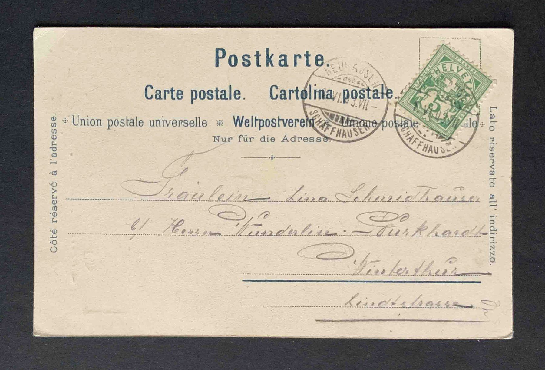 Cartoline postali: AK Rheinfall – Usato da Goldau venduto da artelier1 1