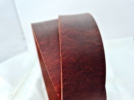 Lederriemen Geschirrleder Farbe Tabak, 4 cm breit, 2. Wahl