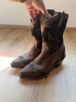 Westernstiefel Damen Grösse 5.5 braun mit floralem Muster