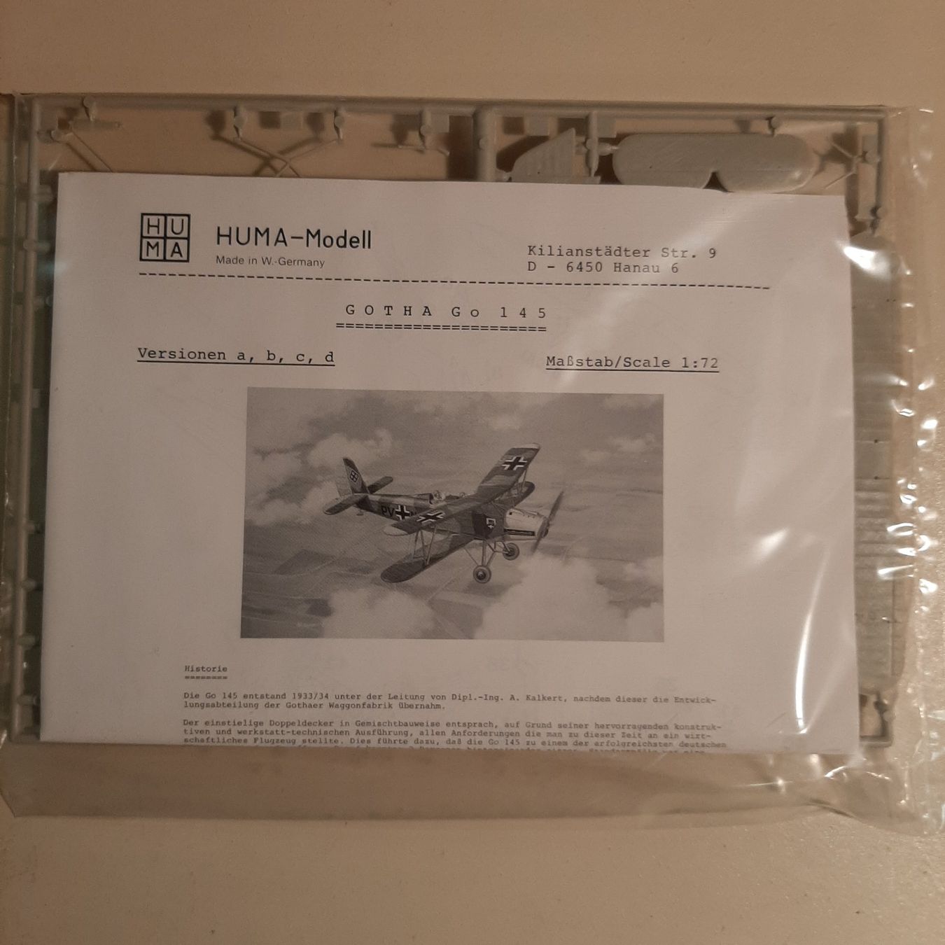 Kit di modellismo & Modellini statici: 3357 ... Gotha Go 145 B/C/D ... Huma 3002 – Nuovo (secondo la descrizione) da Bonstetten venduto da Benibanny59 1