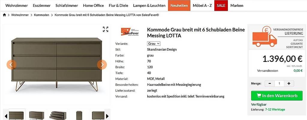 Cassettiere: Moderne Nordic Design-Kommode – Usato da Herrliberg venduto da puenk81 5