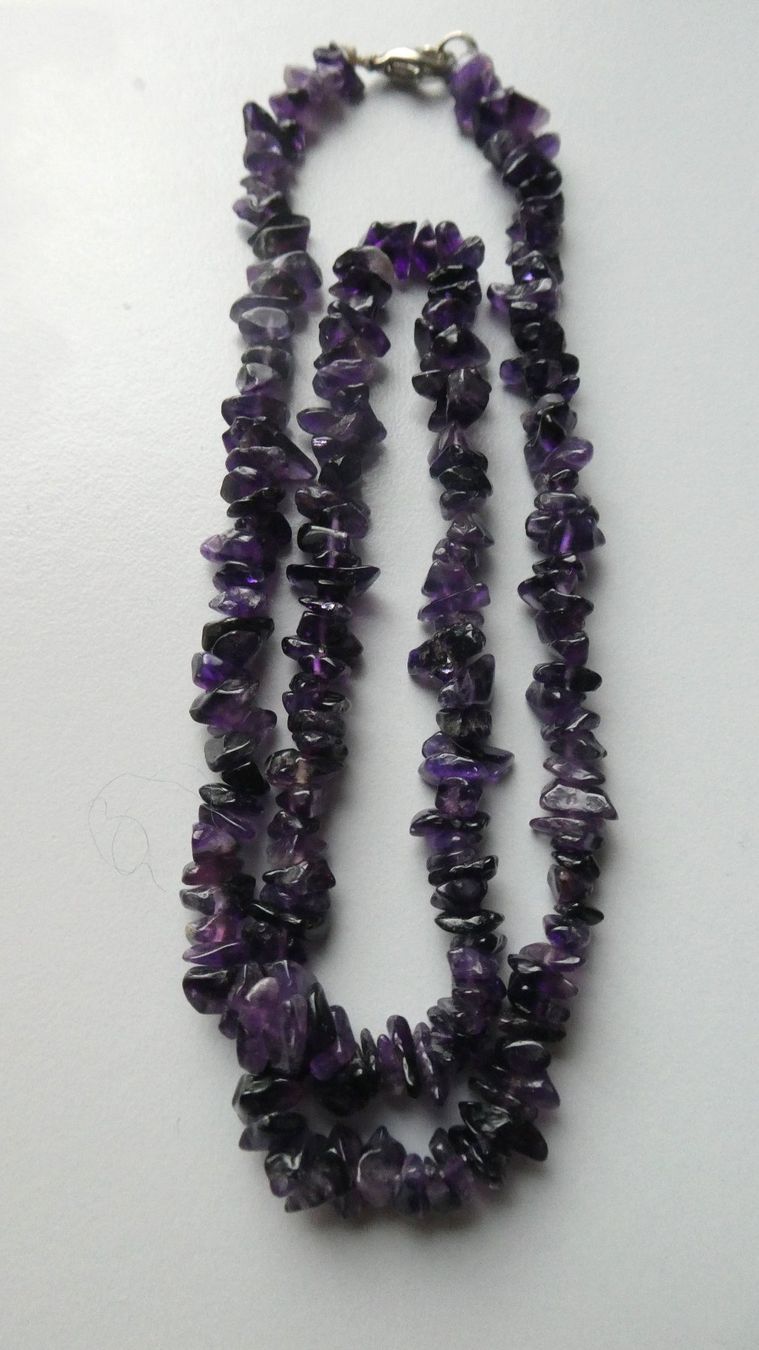 Catenine: Amethyst Kette - Splitter aus Edelsteinen violett – Usato da Frauenfeld venduto da dhour 3