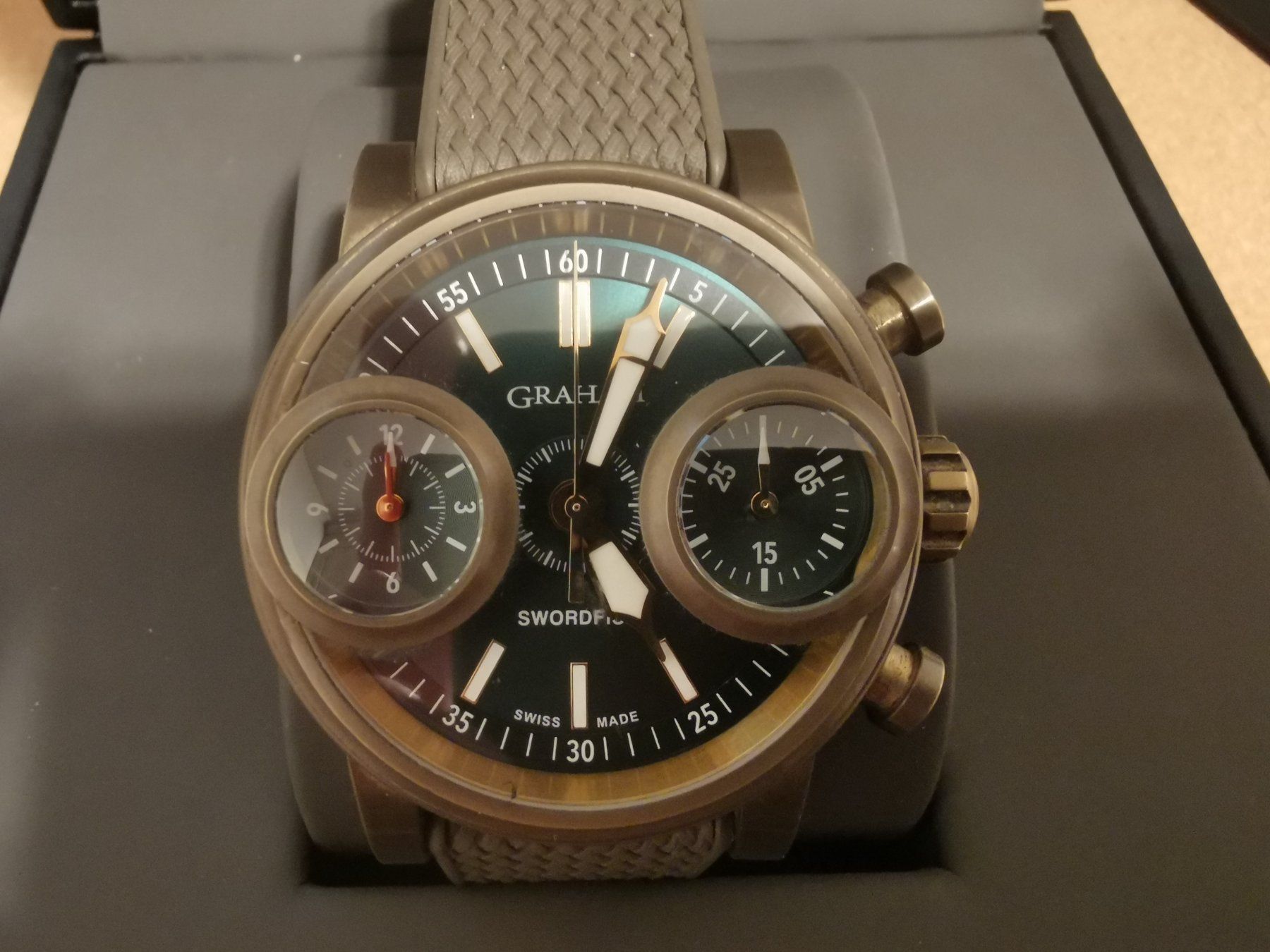 Graham Orologi: Graham Swordfish "Bronze & Smaragd green" NEW & FULLSET – Nuovo e nell'imballaggio originale da Bellmund venduto da nikitanikita 6
