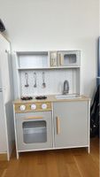 Kinder Spielküche Holz grau weiss