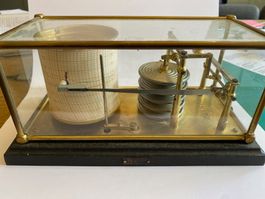 Zenith Barograph Nr. 368 mit Glashaube, ca. 1950er