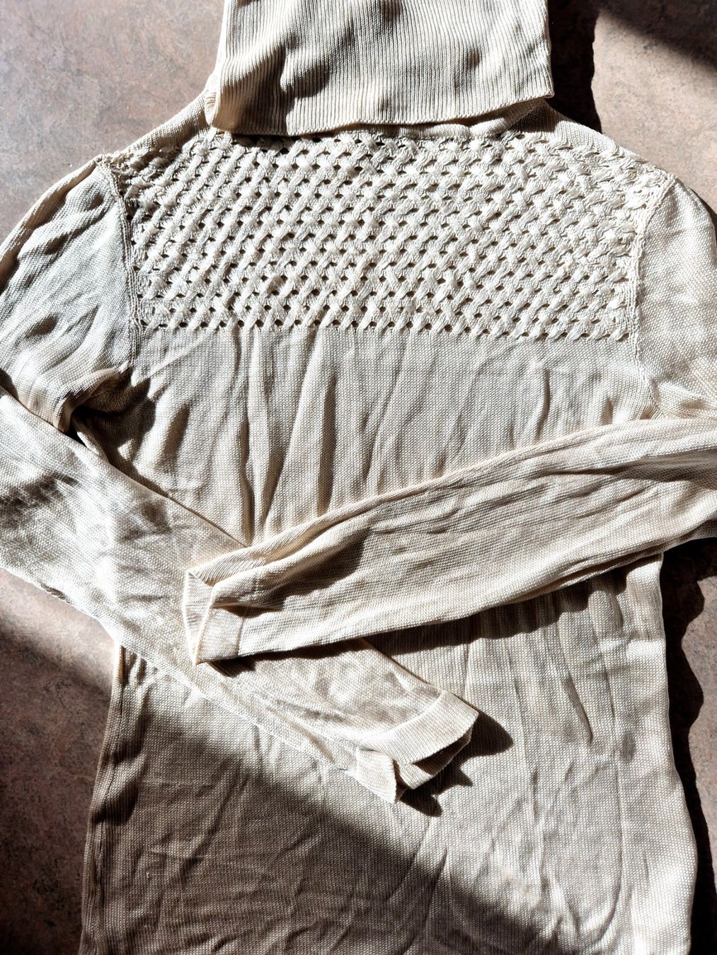 Pulls & Sweat-shirts: PULLOVER PULLI S 36 BEIGE SEIDE SILK STICKEREI STRICK TOP – D'occasion à Elsau par the-colorful-side 7