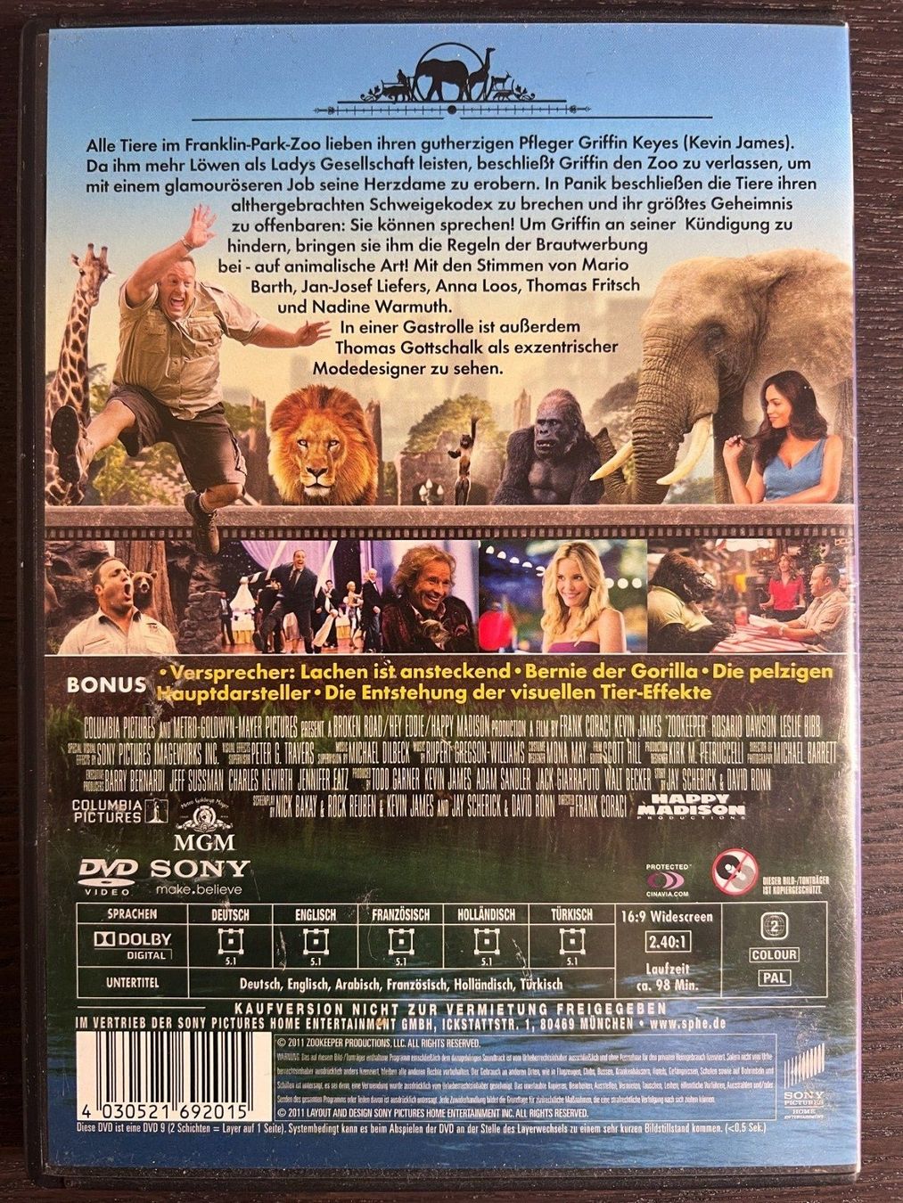 Tutti i DVDs: Der Zoowärter – Usato da Zürich venduto da FilmFreunde 1