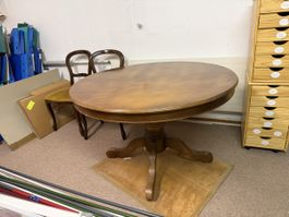 Table à manger ovale en bois massif, avec rallonge!