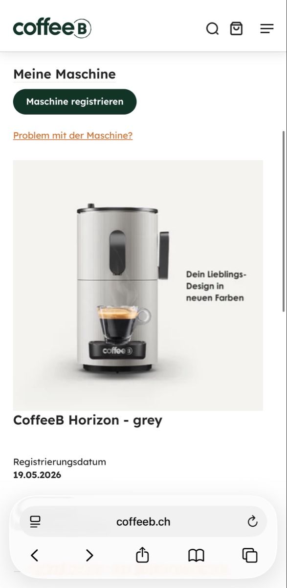 Coffee B Kaffeemaschinen & Espressomaschinen: CoffeeB Horizon Kaffeemaschine grau neu – Neu und originalverpackt aus Belp von Zeyzey09 1