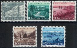Pro Patria 1955, Serie mit ET-Vollstempel deutsch, 125.-