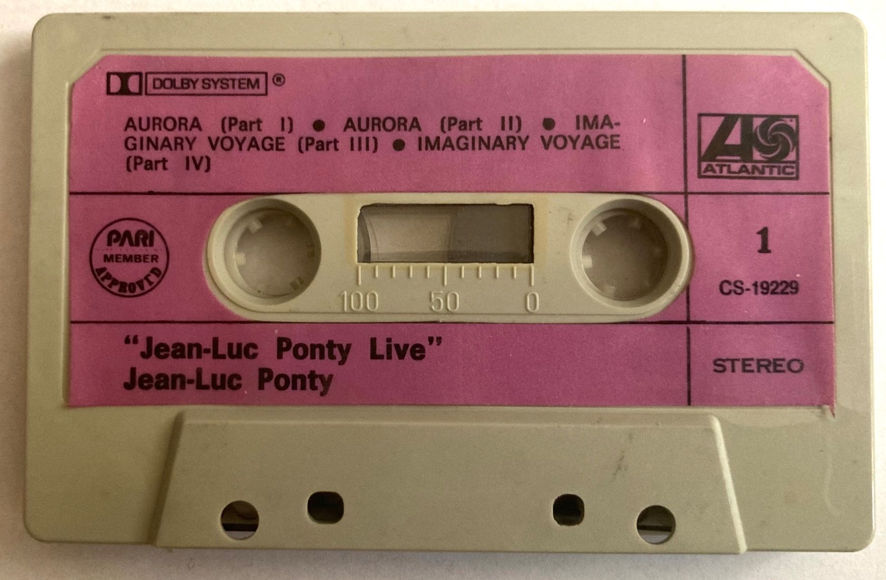 Musicassette: JEAN-LUC PONTY - LIVE – Usato da Poliez-Pittet venduto da Newtown-Records 2