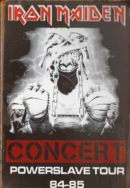 Insegne: Rusty Blechschild-IRON MAIDEN-POWERSLAVE - 30 x 40 cm – Nuovo e nell'imballaggio originale da Rupperswil venduto da big-one-sale