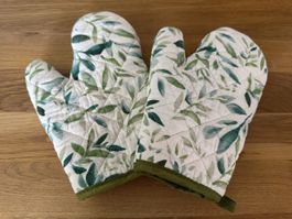 Backhandschuhe Blumenmuster grün Grösse Universal NEU