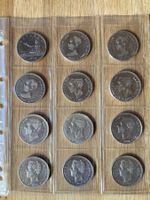 Spanien 5 Pesetas Sammlung von 1870 bis 1898 ,   ( 21 Stk. )