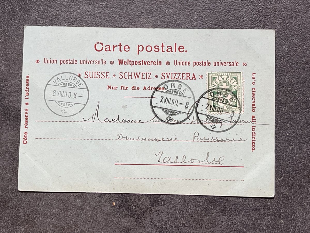 Cartoline postali: Alte Ansichtskarte von Orbe, Schweiz, 1900 – Usato da Strengelbach venduto da Aschatan5 1