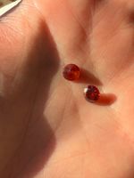 Paar 2 pieces red color moissanite 6,0 mm each
