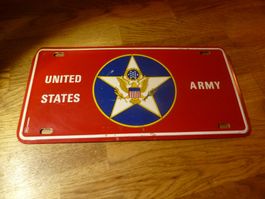 Blechschild Kennzeichen UNITED STATES ARMY
