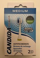 Ersatz für Candida Power Sonic Pack mit 2 Zahnbürsten Medium