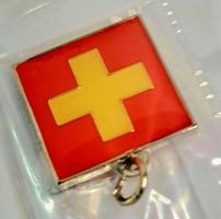 Schweiz-Anhänger 16mm x 16mm / 6g / 33 Stück