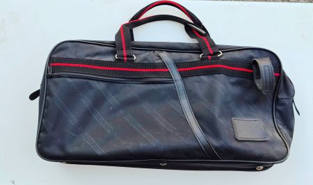 Squash Tasche / Racketbag Schwarz mit Schultergurt