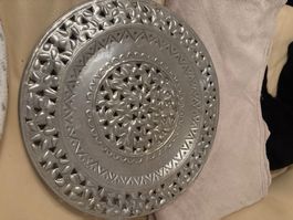 Deko-Teller aus Metall, Vintage, Durchmesser 38cm, Top!
