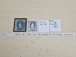 Stehende 70Ca, Top Plattenfehler 2.29/I, ab 1.-