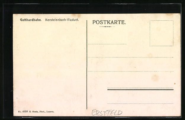 Cartoline postali: AK Erstfeld, Kerstelenbach-Viadukt – Usato da Berlin venduto da bartko-reher 1