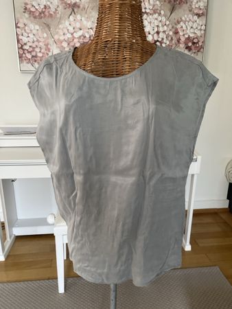 Top mit Spitze, grau-blau, Vaya, 36, neu