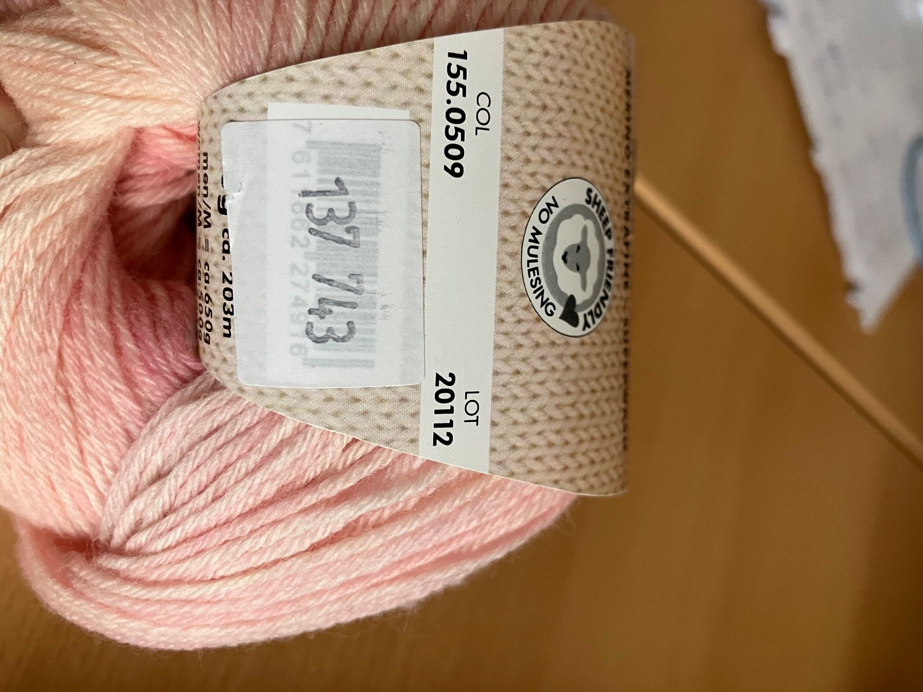 Lang Yarns Wolle: 1 Knäuel Lang Merino200 Bébé, rosa – Neu und originalverpackt aus Baar von Zugi2 1