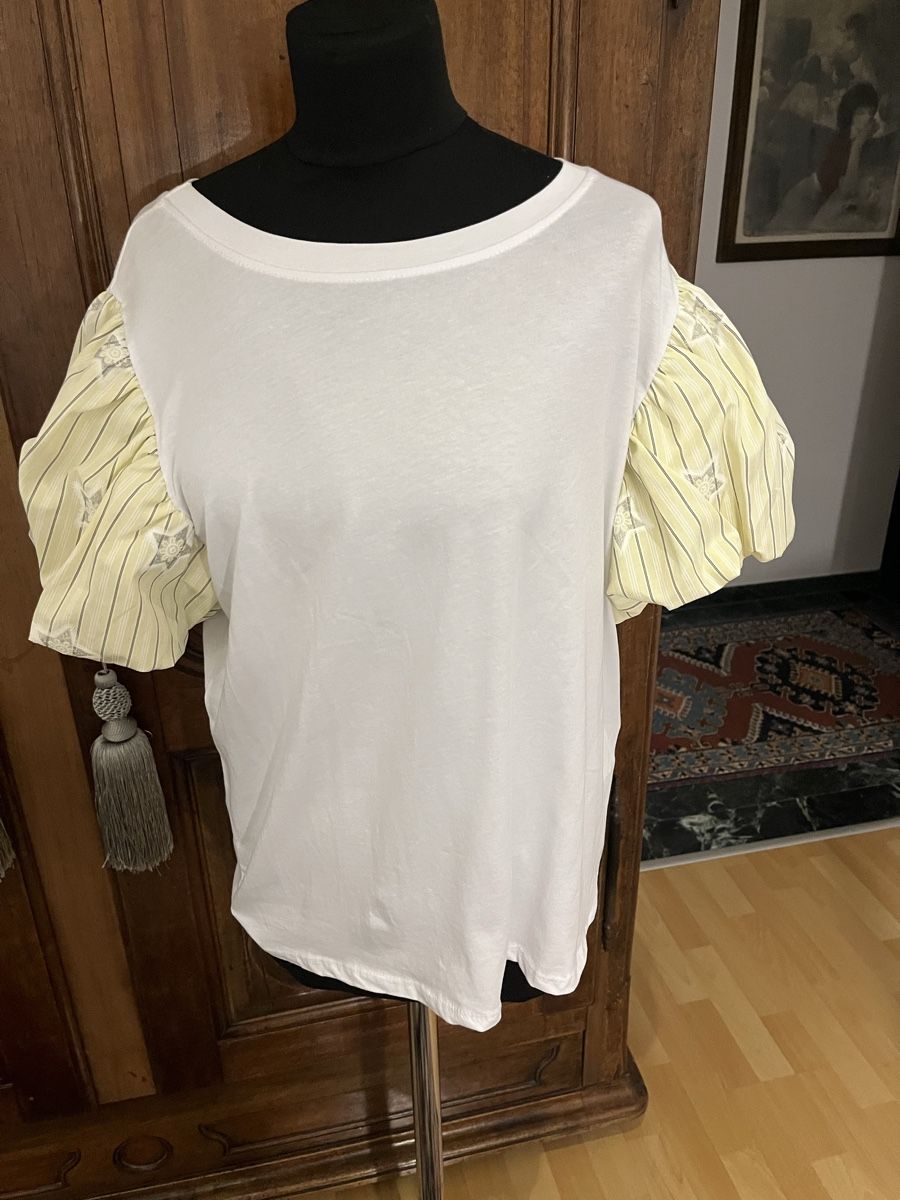 T-Shirts: Maglietta bianco giallo chiaro – Neu (gemäss Beschreibung) aus Locarno von cichita