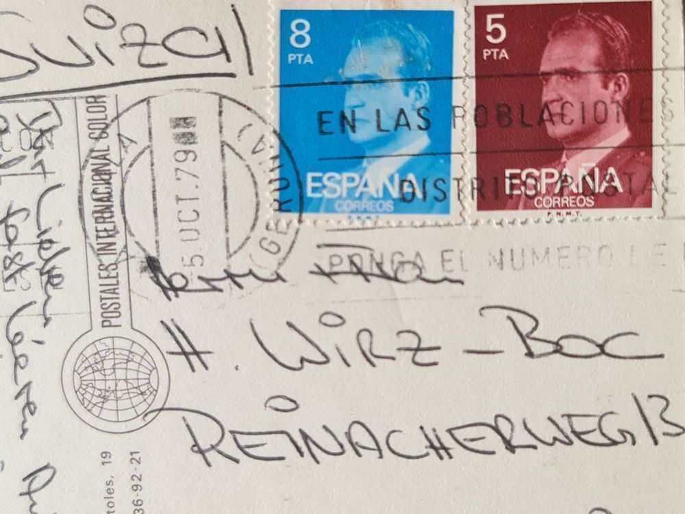 Cartoline postali: Ansichtskarte Costa Brava Pals Spanien 1979 – Usato da Dintikon venduto da Vexi 1