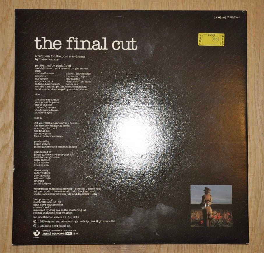 Schallplatten: Pink Floyd The Final Cut – Gebraucht aus Niederscherli von lama8567 3