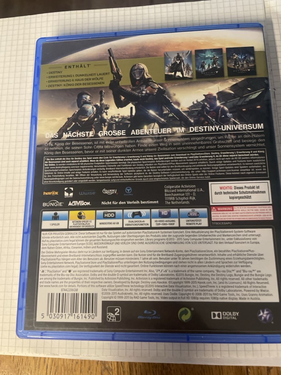 Giochi: PS4 Destiny König der Besessenen – Nuovo (secondo la descrizione) da Holderbank AG venduto da Hallo104 1