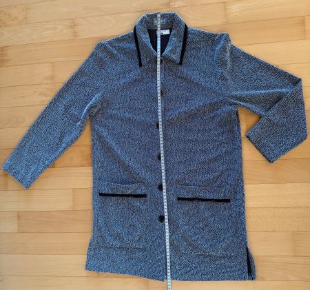 Übergangsjacke, Longbluse Grösse 38 Schwarzweiss